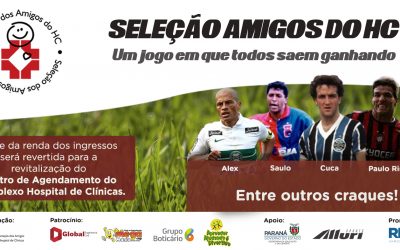 Seleção dos Amigos do HC reúne másters do futebol em prol do Hospital de Clínicas