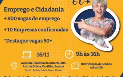 Feira de empregabilidade com vagas para pessoas com mais de 50 anos