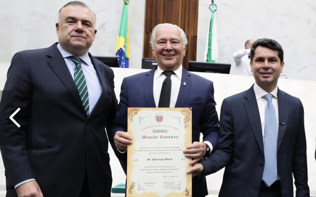 Domingos Murta é homenageado  na Assembleia Legislativa do Paraná